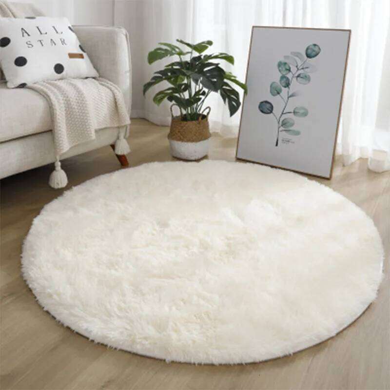 Super Soft Fluffy Round Rug Plush Carpet for Living Decor Cozy Bedroom Nursery Kids Room Home Floor Mat Decorative H260226