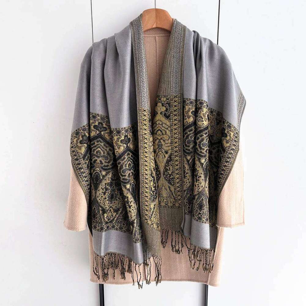 Luxury Scarf For Women Autumn Faux Cashmere Pashmina Wrap Warm Winter Shawl Design Print Female Foulard Stoles Brand Z260226