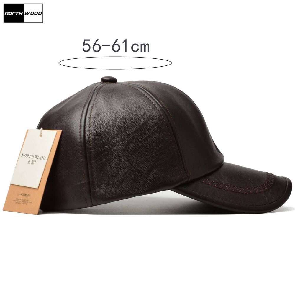 NORTHWOOD High-Quality Adjustable Faux Leather Baseball Cap Warm Medium Thickness Men's Snapback Hat for Autumn Winter Z260226
