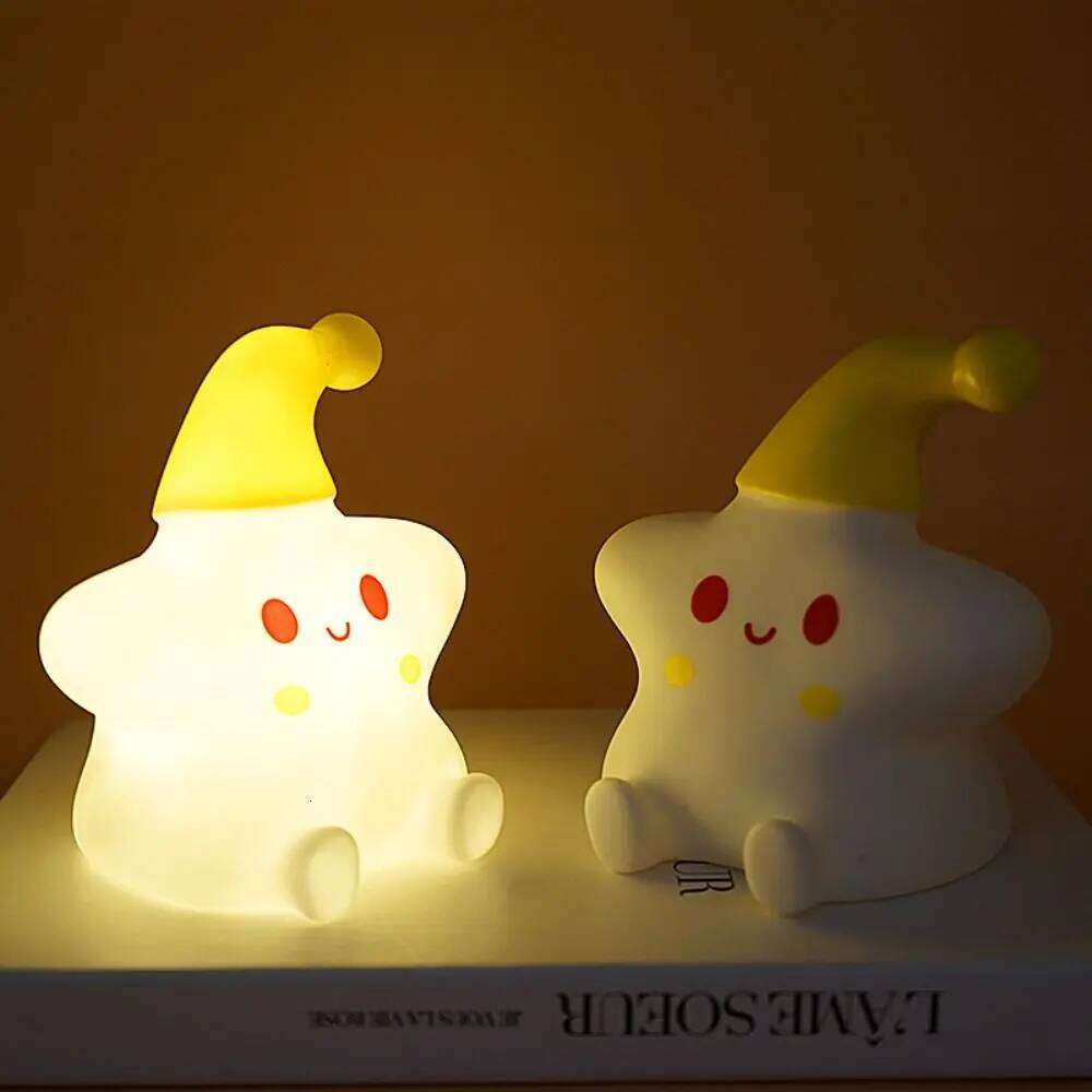LED Silicone Night Light Little Star Creative Bedside Touch Table Lamp Bedroom Decoration Kawaii Gift For Kid Children Z260227