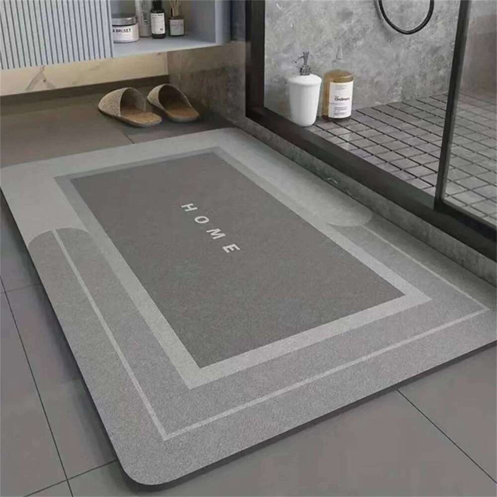 1pc 40*60cm Super Absorbent Floor Mat For Bathroom Non Slip, Fast Drying Soft, Carpet Shower Tub Outdoor Doormat Supplies H260226