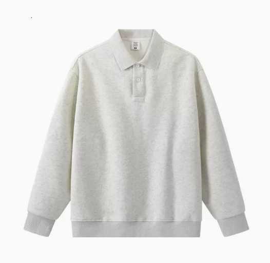 New Polo hooded sweatshirt from the trendy brand - loose, solid color, for couples, with a double collar and long sleeves H260227