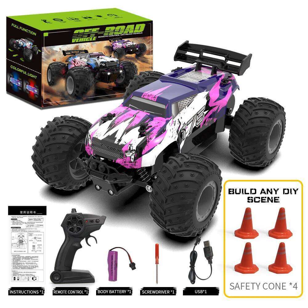 JJRC Q175 RC Off Road 1:18 20 Km/h 2.4GHz Double Motors Drive with LED Light Remote Control Cars Drift Truck Toys Christmas H260227