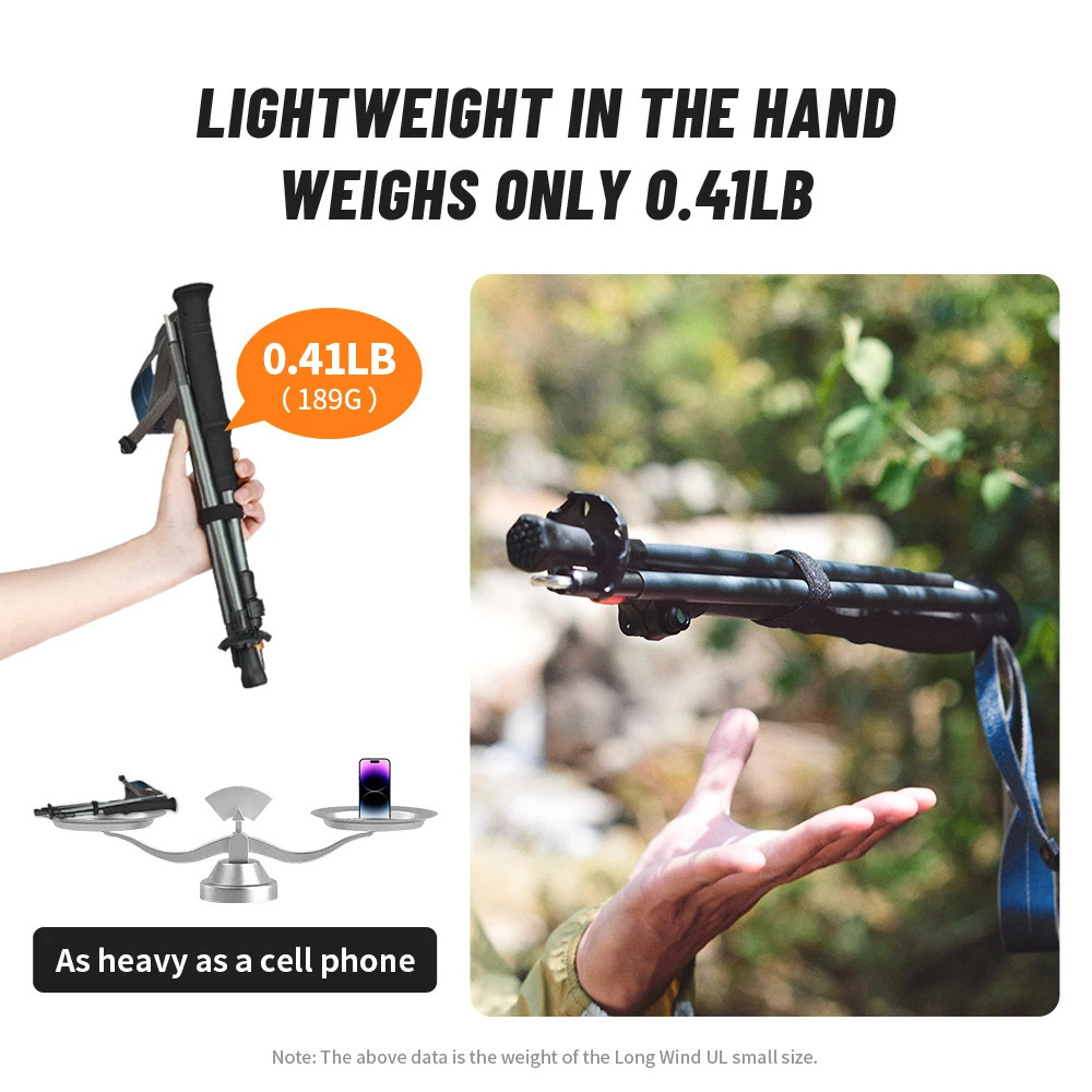 Gale UL PRO Trekking Pole Carbon Fiber 7075 Aluminum Alloy Folding Stick Lightweight Outdoor Climbing Walking Sticks 260206