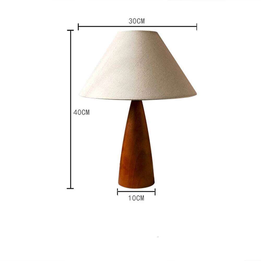 century solid wood table blogger bedroom texture new Chinese style retro atmosphere bedside lamp Z260227