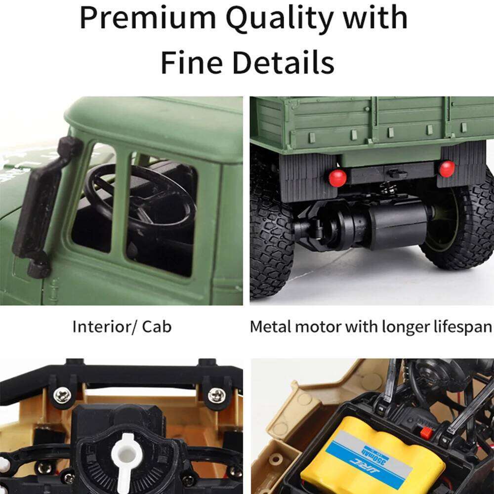 JJRC 1/18 Off-Road 2.4G Radio Controlled Car Military Electric Machine 10Km/h Rc Buggy Children's Cars Toys for Boys kid H260227
