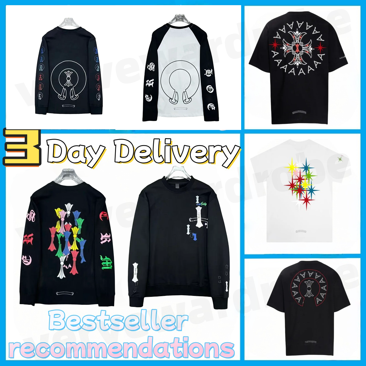 Chrom shirt chrom hoodies mens designer t shirt clothes Sweatshirts Hip Hop loose sleeves Pullover T shirt Cardigan Chomhearttshirt Men hoodies women shirt men