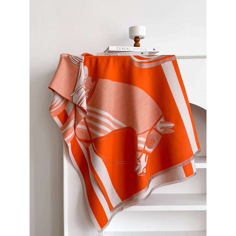 Elegant Women's Winter Pattern Scarf Thick Faux Pashmina Double-Sided Shawl Warm Foulard Female Blanket Wrap Fashion Accessory Z260226