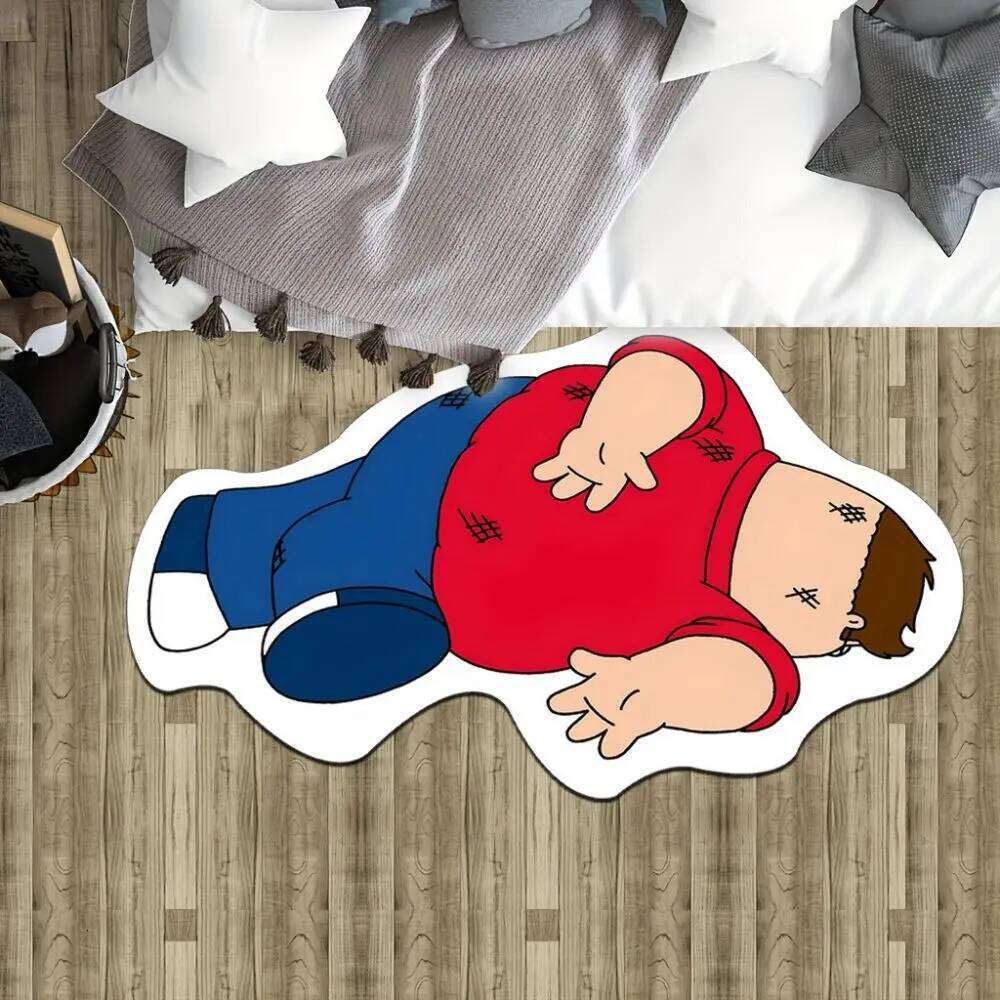 VIKAMA Cartoon-Shaped Carpet, Soft Bedroom Bedside Rug, Living Room Cloakroom Non-Slip Area Mat, Home Decoration H260226