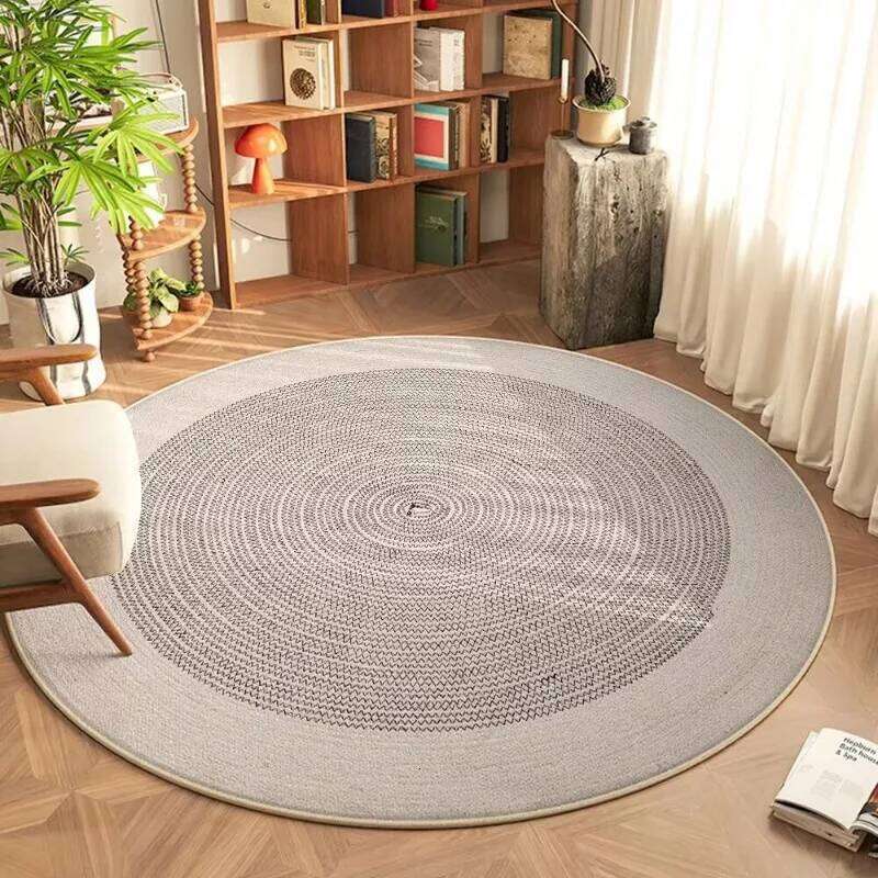 Bohemian Round Rug Colorful Mandala Design Orange Brown Beige Tones Ethnic Pattern Area Carpet For Home Decor H260226