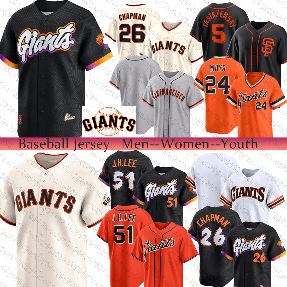 SF GiantsJersey San Francisco Giant Jersey Baseball Giantss Jersey Jung Hoo Lee Matt Chapman Mike Chapman Mike Yastrzemski Wade Jr. Bailey Logan Webb Heliot Ramos