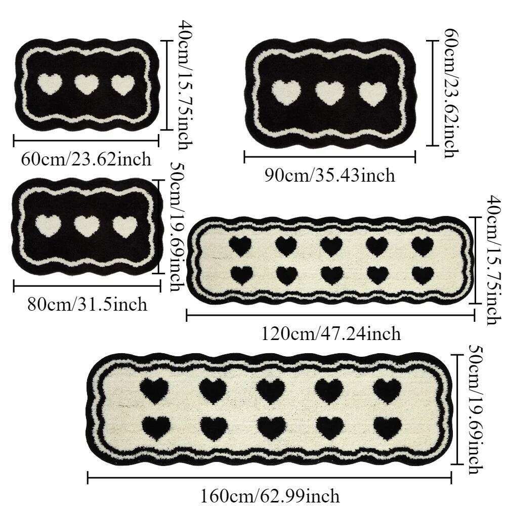 VIKAMA Cream Wind Bedroom Rug Blanket Long Bed Front Floor Sofa End Table Non-Slip Feet Cushion Home Decor H260226