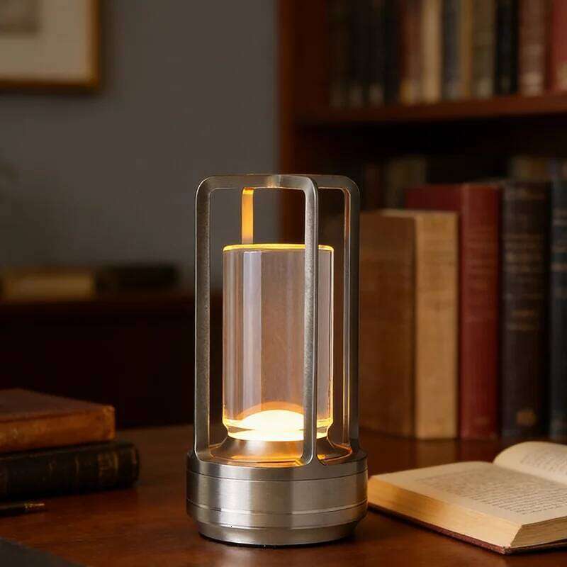 LED Cordless Table Lamp Retro Bar Metal Desk Lamps Rechargeable Touch Dimming Night Light Restaurant Bedroom Home Outdoor Decor Z260227