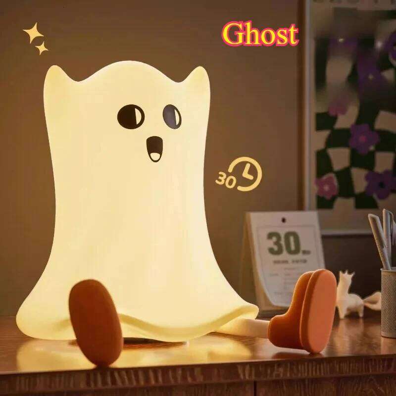 Pumpkin Silicone Night Light, Eye-protecting Little Table Lamp, Halloween Gift for Children and Girls Z260227