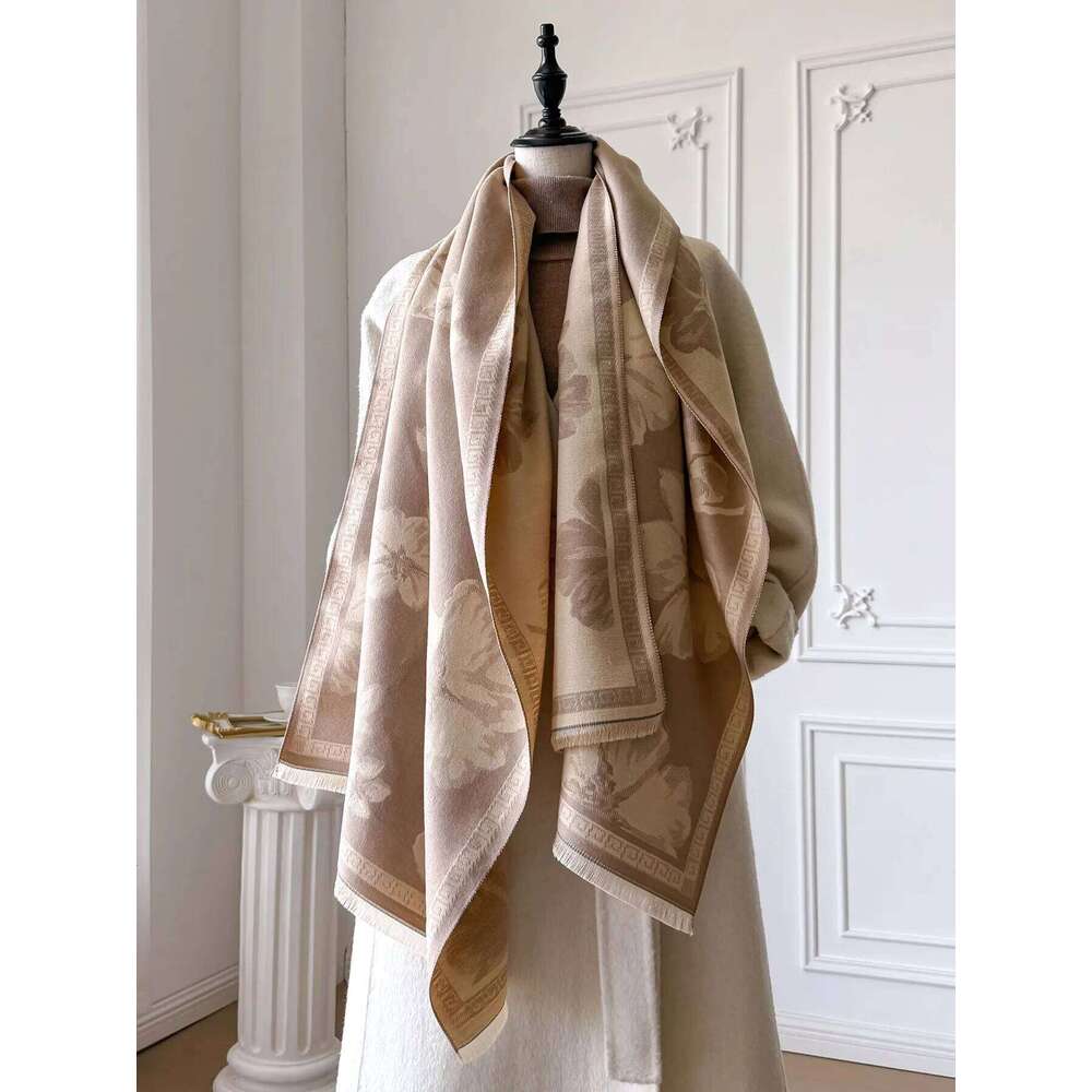 Women Winter Warm Pashmina Scarf Luxury Faux Cashmere Wraps Thick Shawl Blanket Bufanda Foulard Poncho 2025 New Z260226
