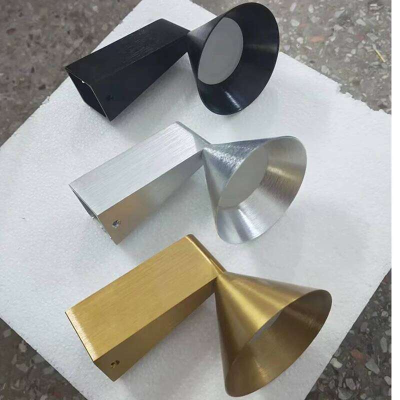 Italian Minimalist aluminum conical geometric bedside warm wall lamp for living dining room corridor and hallway Z260227