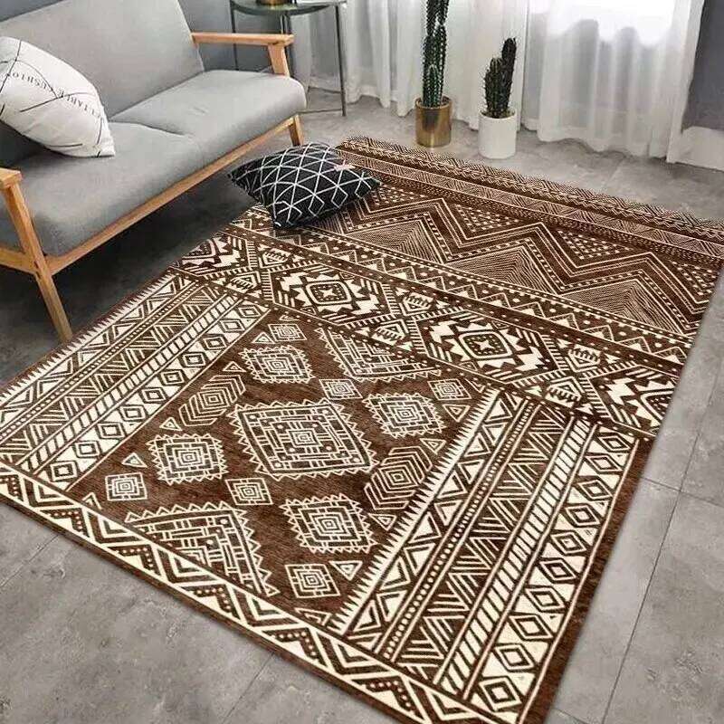 VIKAMA Crystal Velvet 50*80cm National Retro Persian Wind Living Room Sofa Floor Homing Carpet Bohemian Door Mat H260226
