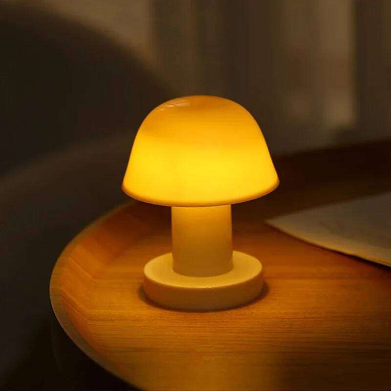 Mini Creative Mushroom LED Light Battery Powered Portable Desktop Sunset Night Lamp for Coffee Bar Bedroom Home Decor Gift Z260227