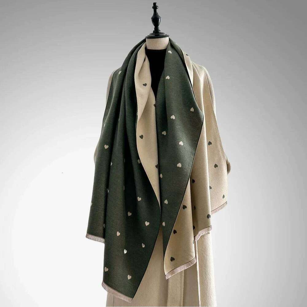 Autumn Winter New Elegant Flowers Design Imitation Cashmere Soft Warm Versatile Shawl Coldproof Windproof Blanket Scarf Z260226