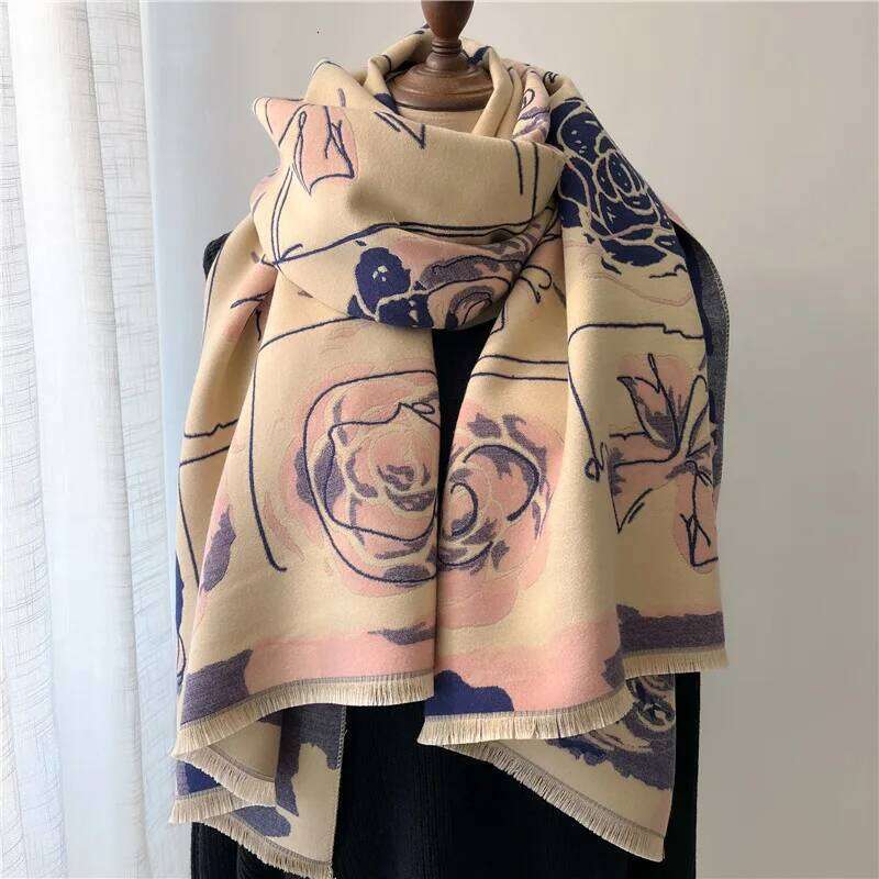 Cashmere Scarf for Women Thick Warm Winter Blanket Brand Female Luxury Quality Shawl Wrap Bufanda Print Poncho Echarpe Pashmina Z260226