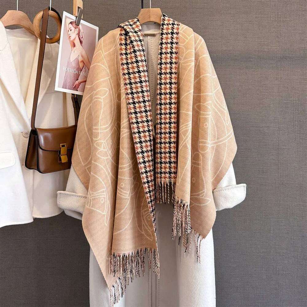 Long Tassels Winter Cashmere Scarf Women Luxury Horse Print Female Shawl Wrap Scarves Lady Thick Warm Blanket Echarpe Pashmina Z260226
