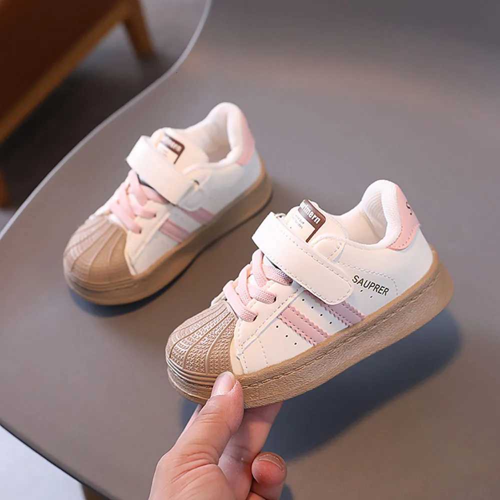 Kids Sneakers Retro Color Block Textured Shell Toe Dual Closure Anti-slip Shoes for Baby Boys Toddler Autumn SportT260227