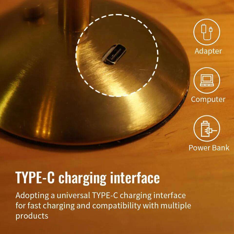 USB Rechargeable LED Table Touch Dimming Night 3 Color Cordless Atmosphere Bedroom Bedside Reading Lamps Decor Light Z260227