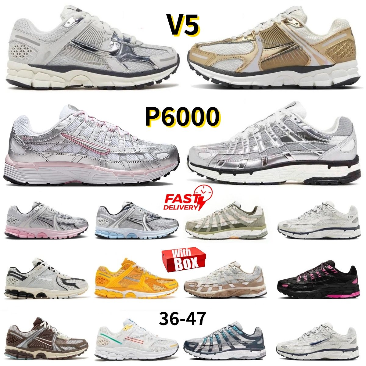P6000 trainers P 6000 V5 Designer Shoes Shadow grey Light Army Cargo Khaki Flat Pewter Anthracite Smoke Grey Metallic Silver man Women Casual running sneakers