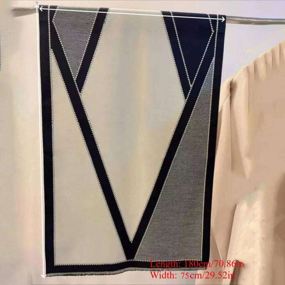 Women's autumn and winter waterproof scarf, thick double-layer shawl, soft office daily accessories, classic color design Z260226