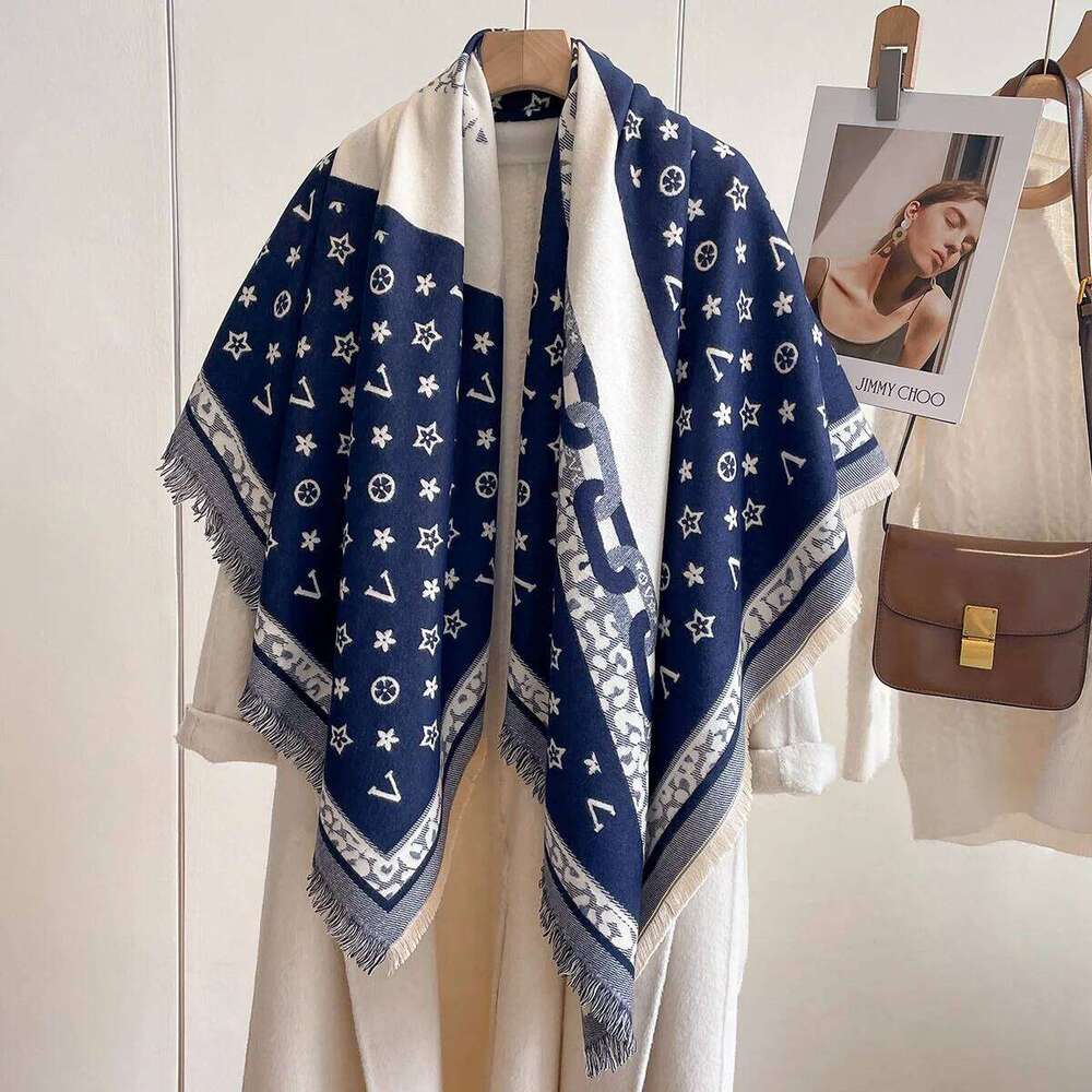 Thick Shawl Wrap Head Scarf for Women Luxury Winter Warm Cashmere Neckerchief Bandana Fashion Print Poncho Pashmina Bufanda 2023 Z260226