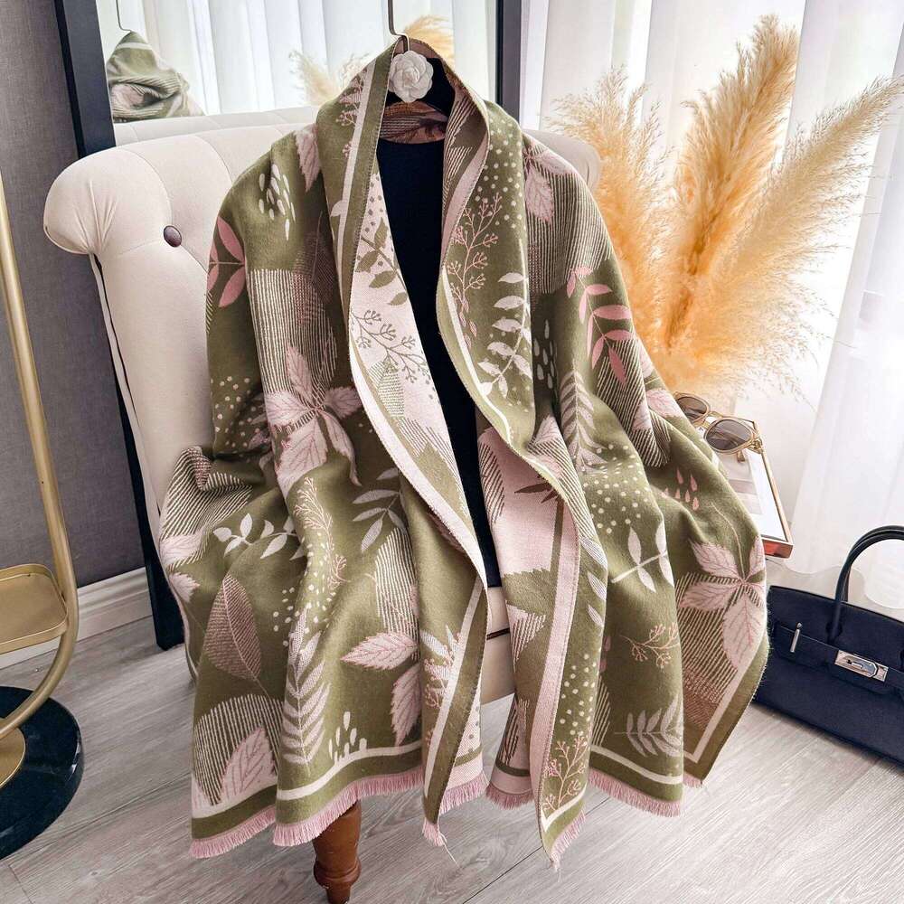 Women's Warm Faux Cashmere Scarf Autumn Winter New Jacquard Shawl Wrap Convertible Blanket Neck Protection Design Z260226