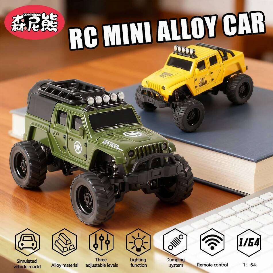 SENNIXIONG 1/64 Alloy RC Off-Road Car MINI Model Classic Speed Racing Drift Terrain Vehicle Climbing Truck Toy for Children Gift H260227