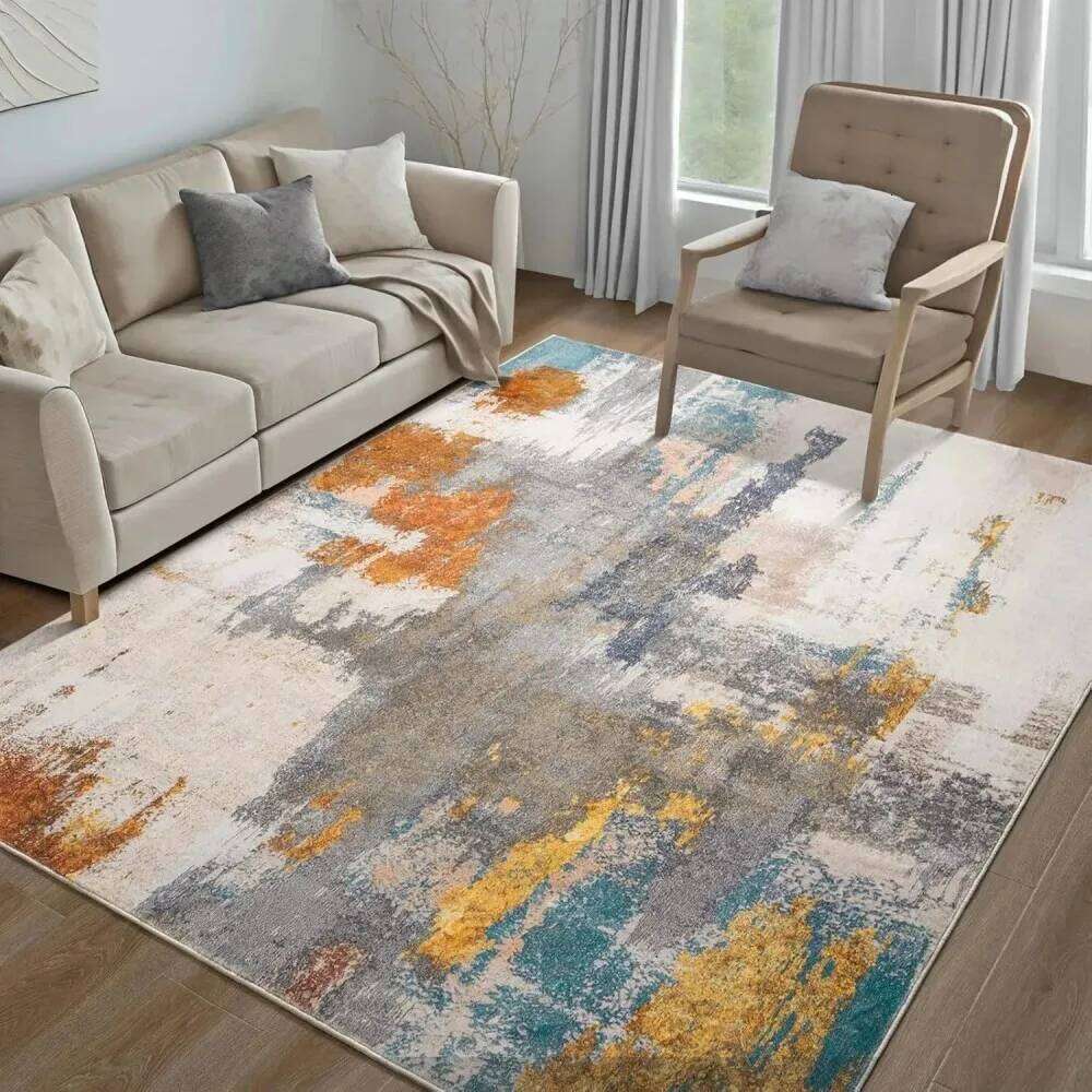 VIKAMA Nordic Minimalist Modern American Abstract Living Room Coffee Table Mat Bedroom Bedside Carpet Home Decoration H260226