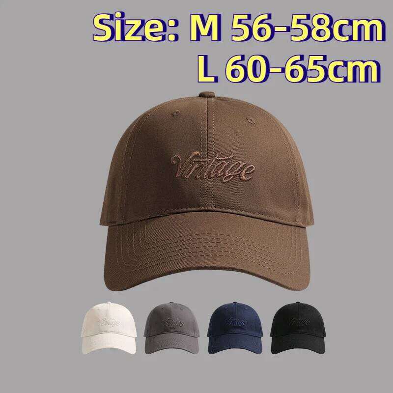 XXL OverSize Baseball Letters Head Soft Cotton Extra Large Women's Low Profile Hats Big Size Caps For Men Z260226