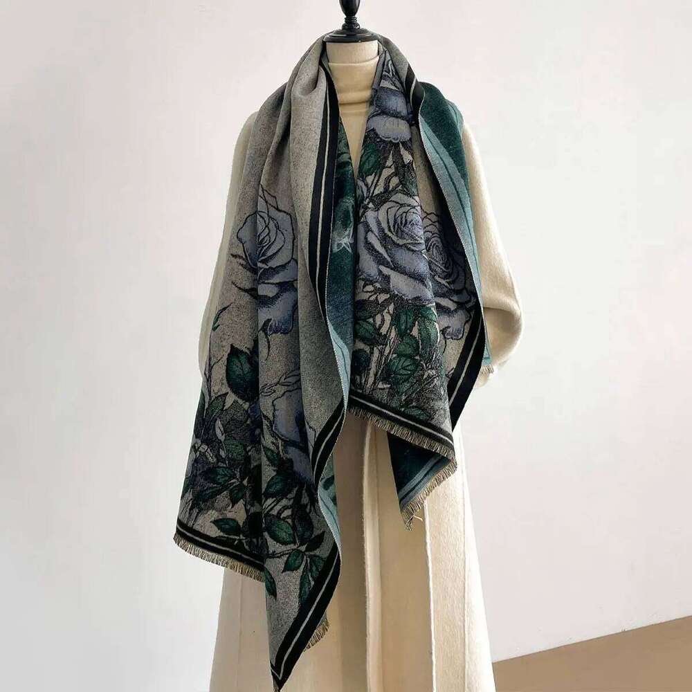 Womens Newest Style Winter Double-Sided Jacquard Cashmere Scarves High-Quality Thickened Wrap Shawl Ladies Faux Scarf Z260226