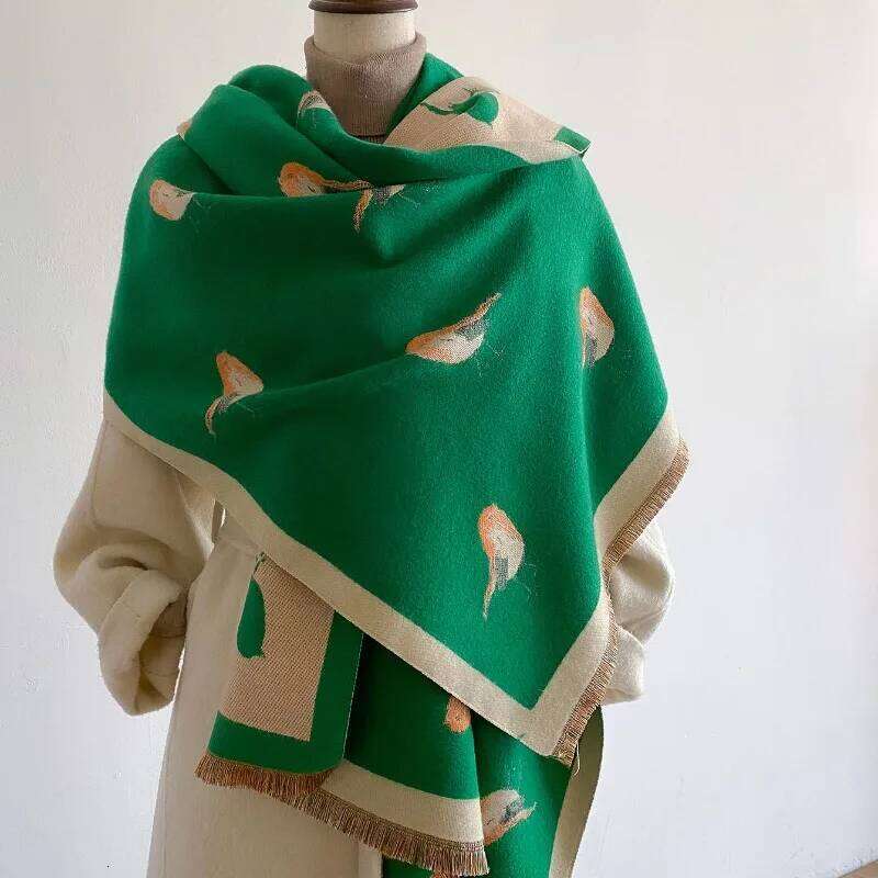 Thick Cashmere Blanket Women Scarf Warm Pashmina Shawl Winter Wraps Bufanda Print 2023 New Design Poncho Echarpe Female Z260226