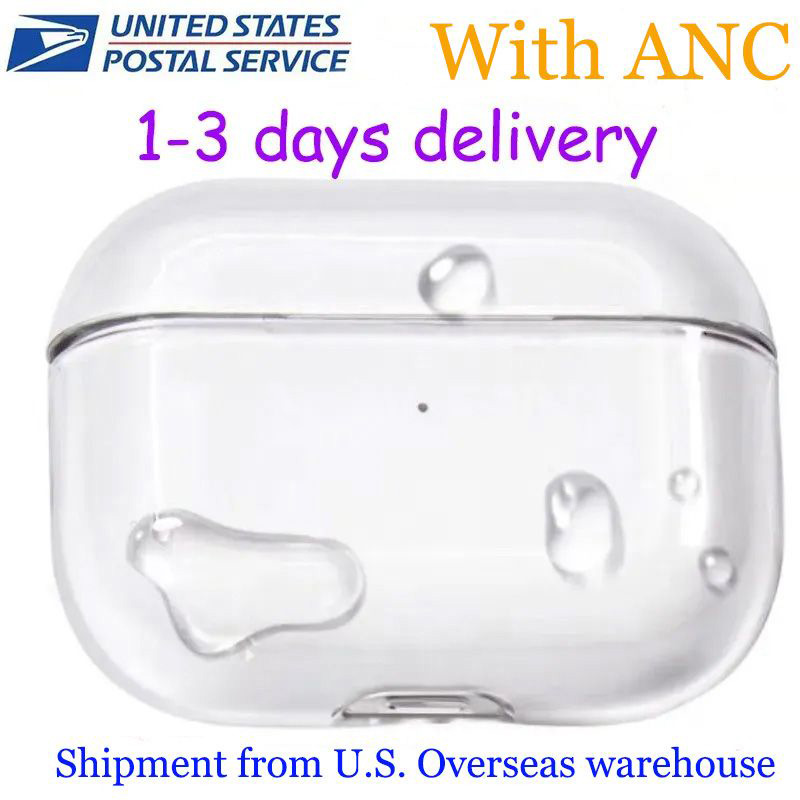 USA Stock For airpods 3 pro 3rd generation Air pods2 4 pros2 3 Bluetooth earphones ANC Wireless Headphones Earbuds Noise Canceling Accessories Solid Silicone case