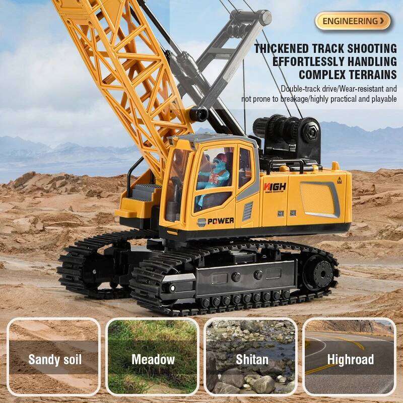 Alloy Remote Control Children's Simulation Oversized Engineering Vehicle Spray Hook Crane Toy Car for Boys Kids Gift H260227