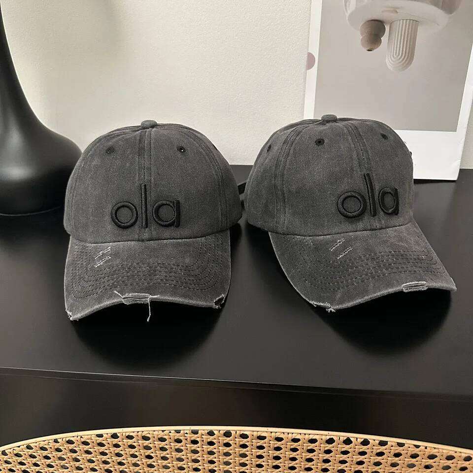 2026 Y2K Washed Denim Cap Ola Letter Embroidery, Vintage Style, High-Quality, Luxury Feel, Adjustable Baseball Hat 26Y0227