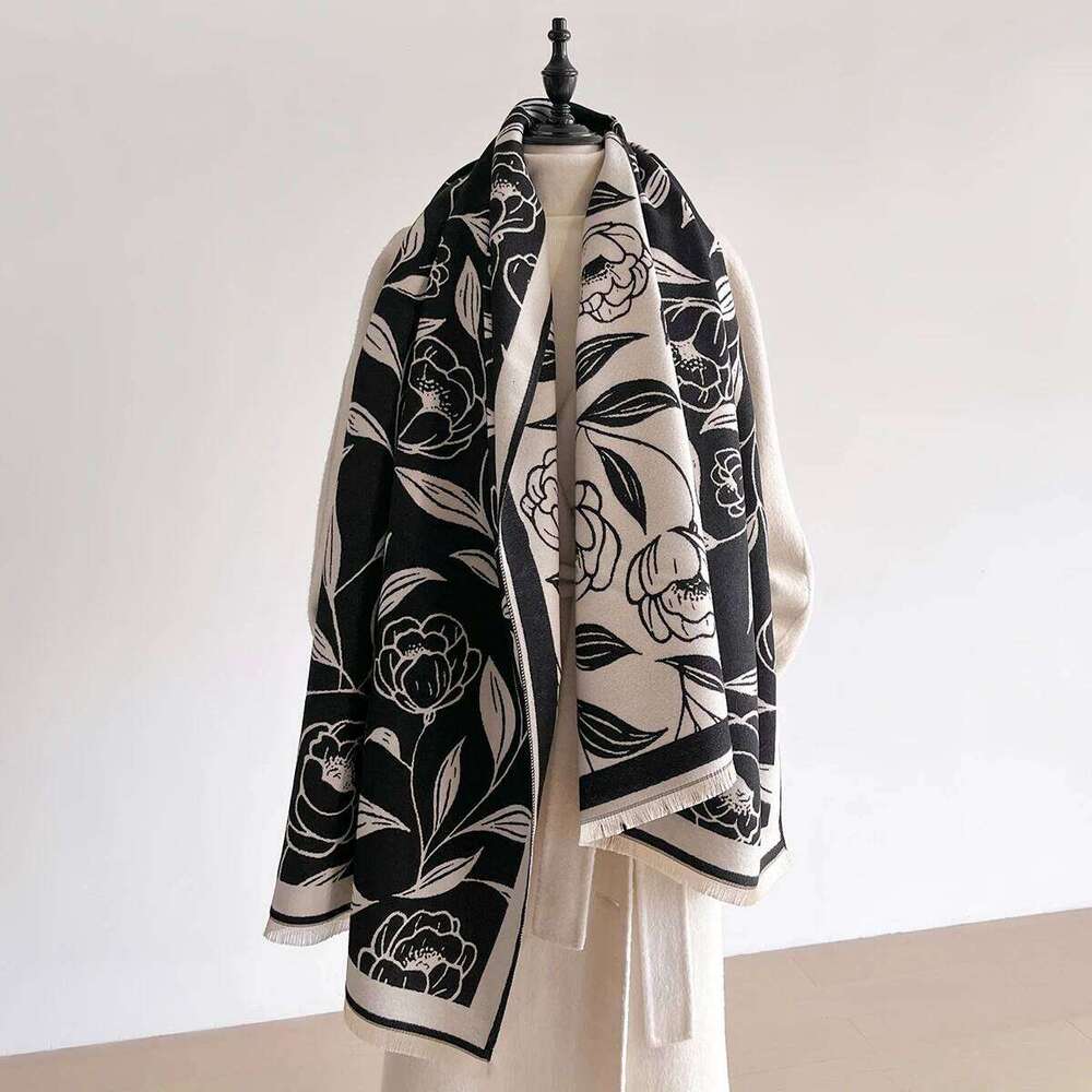 NEW Brand Women Fashion Jacquard Imitation Cashmere Soft Warm Pashmina Shawl Winter Coldproof Windproof Blanket Scarf Z260226