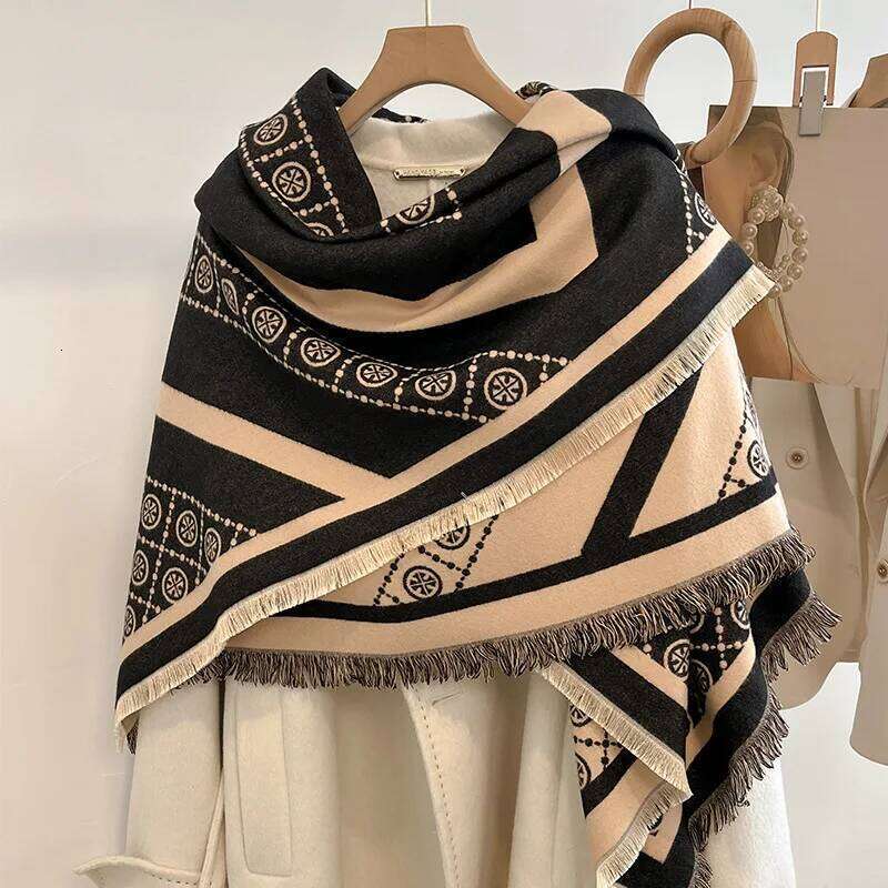 New Fashion Winter Cashmere Scarf Women Luxury Duplex Print Female Shawl Wrap Scarves Lady Thick Warm Blanket Echarpe Pashmina Z260226