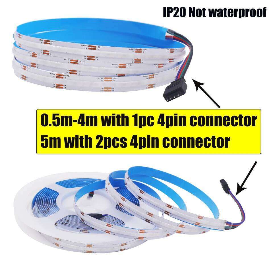 DC 12V 24V COB LED Strip 840 784LEDs/M RGB RGBW RGBWW RGBCCT High Bright Dotless Home Decor Led Tape Diode Flexible Ribbon Rope Z260226