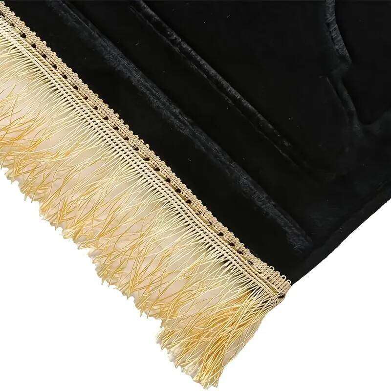 Prayer Mat with Tassels Islamic Turkish Irregular Anti-Slip Praying Rug Carpet Thick Soft Flannel H260227 - view 6