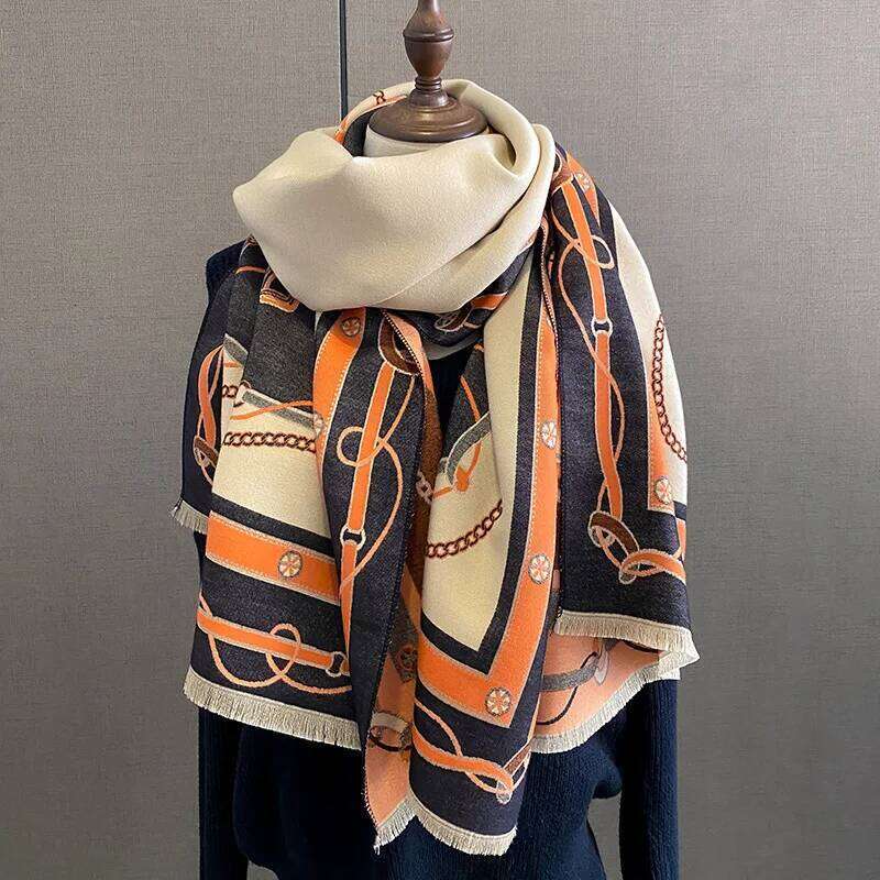 Luxury Scarf Women Winter Cashmere Shawls Wraps Thick Warm Lady Travel Stole Bufanda Hijab Fashion Print 2023 Z260226