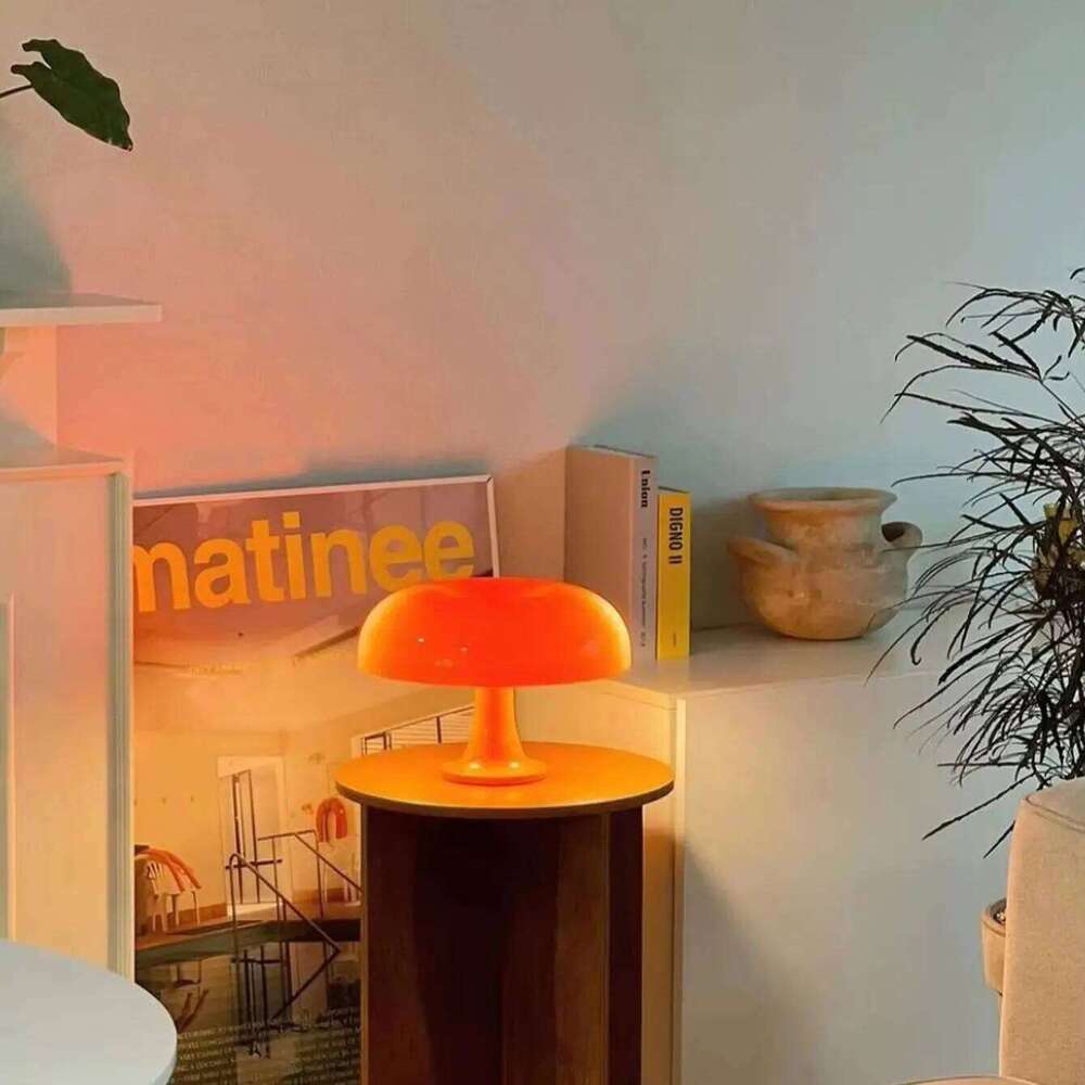 LED with USB Mushroom Table Lamp, Simple Modern Bedroom Bedside Lamp for Bedside, Bedroom, Study, Desktop Decorations Z260227