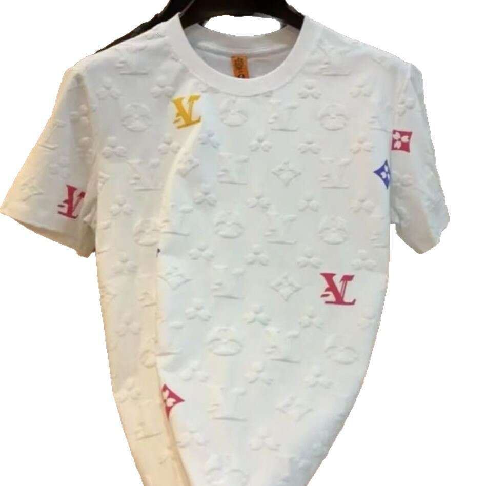 European Style Men's Summer Trendy Brand New Short Sleeve Loose Fashionable Luxury T-Shirt Printed Handsome Versatile Top