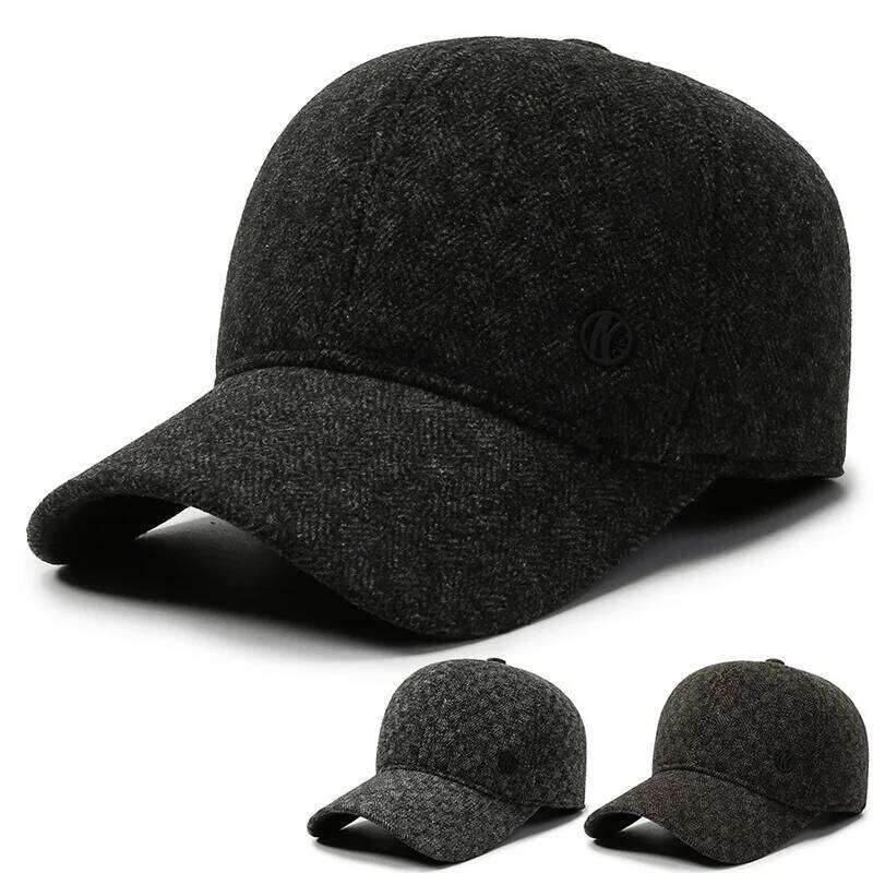 Thicken Warm Winter Baseball Cap Male Earflaps Outdoor Trucker Bone Snapback Hat for Men Velvet Gorras Hombre Z260226