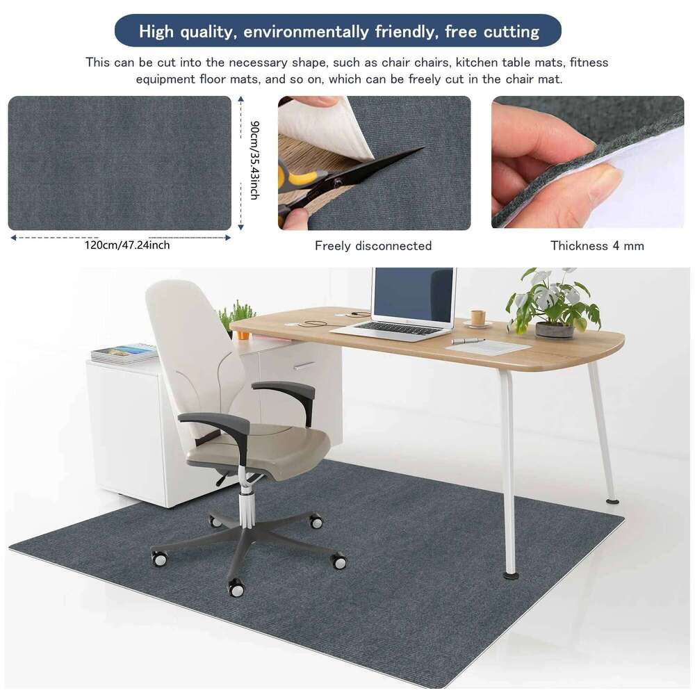 Keilymat 90x120cm chair mat work in hardwood Office Rolling Computer Gaming Chair Mat Bedroom Living Room H260227 - view 3