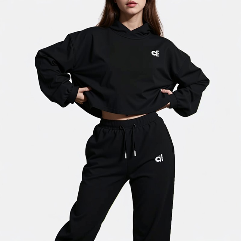 Women Clothes Hoodies Yoga 2pcs Sports Suit Sportswear Jogging Hooded Clothes Hoodie Sweatpants Long Sleeve Pullover Casual Hoodie
