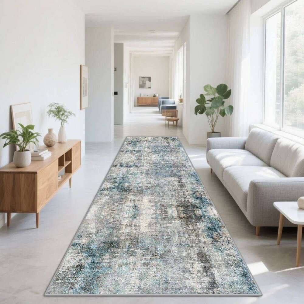 Art Pattern Corridor Carpet Multiple Colors Ultra Soft Washable Non Slip Stain Resistant Mat for Hallway Bedroom Home Decor H260226